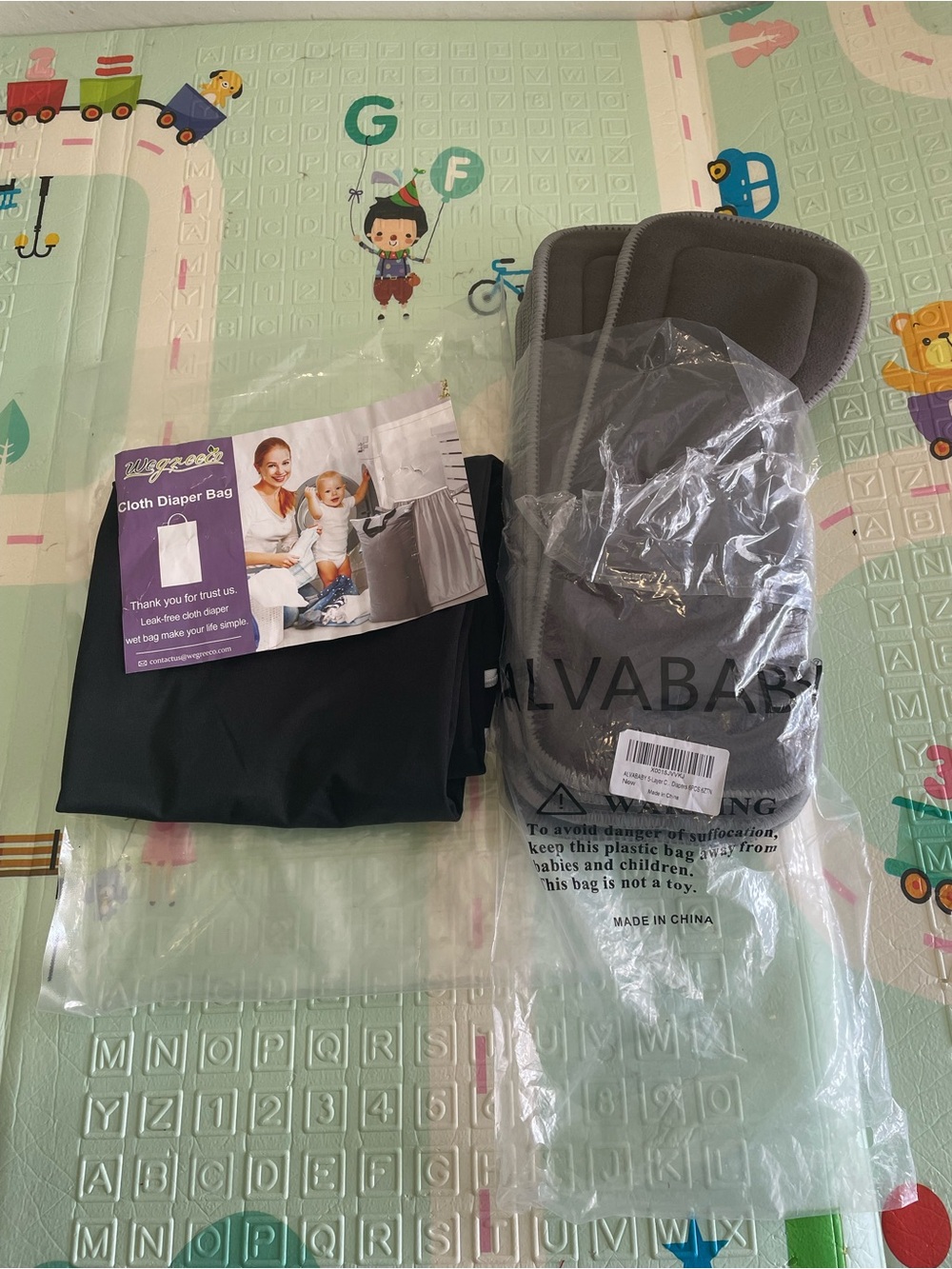 ALVABABY Reusable 5Pack inserts and Cloth diaper bag